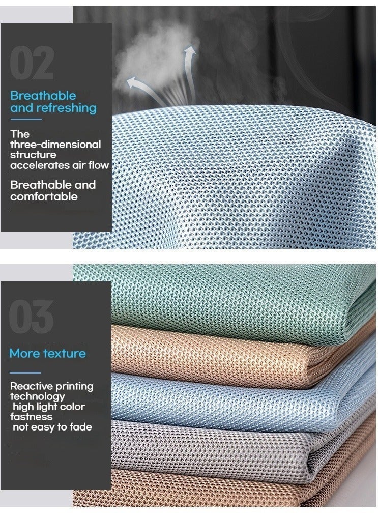 AuliceVerse Ice Silk Throw Pillow Covers 45x45 cm (Pack of 2) - Light Gold, Cooling Breathable Cushion Covers for Sofa, Decorative Pillow Cases No Insert - Image 5